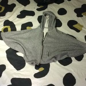 Gray hooded jacket